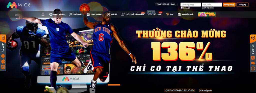 Thể thao cá cược tại MIG8.