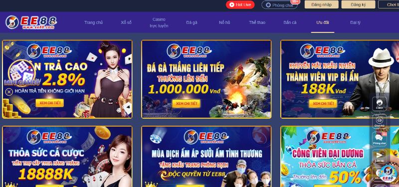 Nhà cái EE88 - Vị vua trên thị trường cá cược trực tuyến